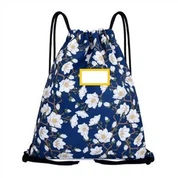 Draw String Large Capacity Spare Person Makeup Bag, New Design Professional Waterproof Polyester Black Drawstring Cosmetic Bag^